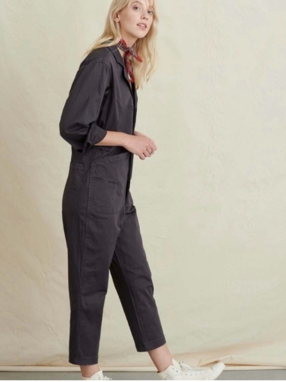 Alex Mill Black Cotton Utility Jumpsuit